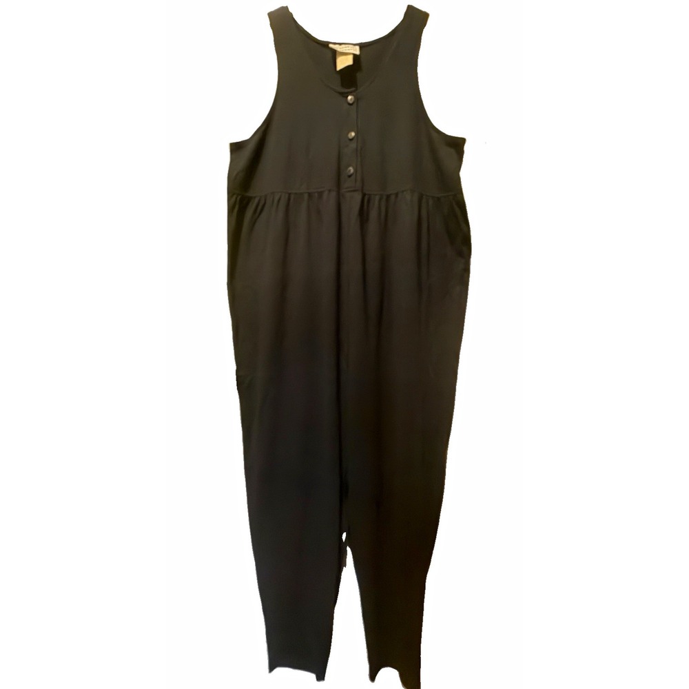 NWT VTG 90s Made in USA Cotton Jumpsuit Empire Waist California Conceptions - L